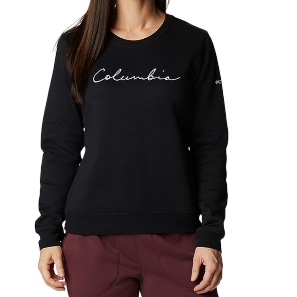 NWOT Women’s Columbia Black Trek Graphic Crew Size Medium